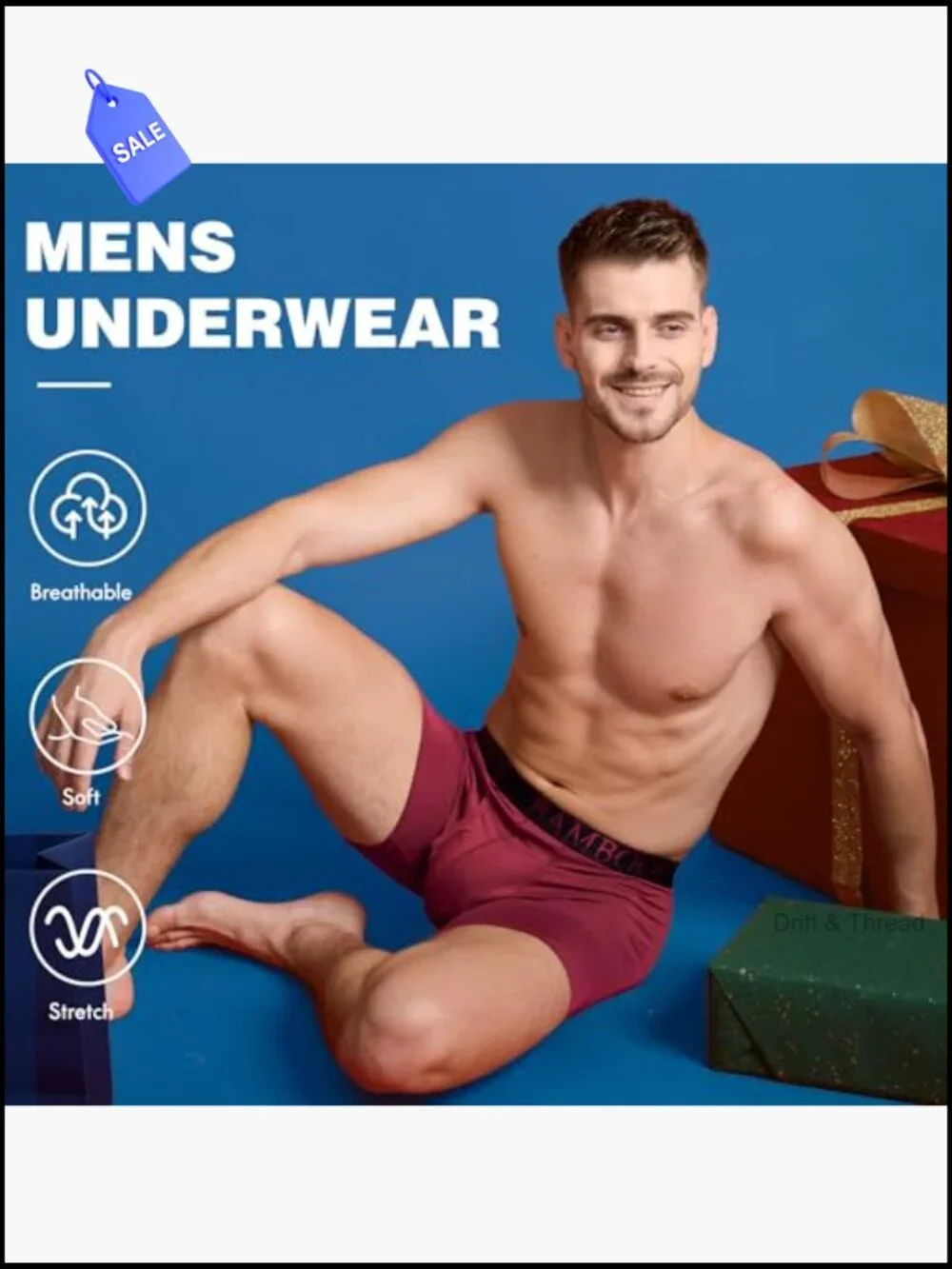 Men's Ultra Soft Bamboo Boxer Briefs 7-Pack No Ride Up Breathable